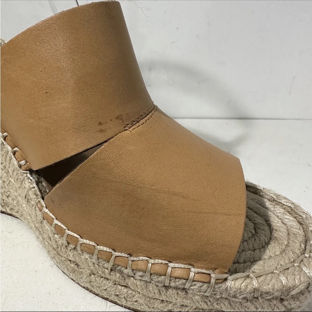 Treasure & Bond Wedge Sandal Size 11 M Tan Ankle Strap High Heel Espadrille Shoe - Picture 6 of 12